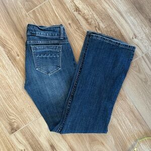 Stetson Women's 816 Classic Bootcut Blue Jeans Blue 6 Long